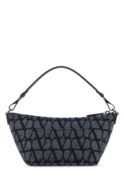 Valentino Garavani Man Blue Toile Iconographe Handbag