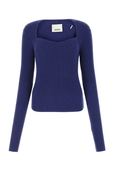 Isabel Marant Blue Wool Blend Bailey Sweater