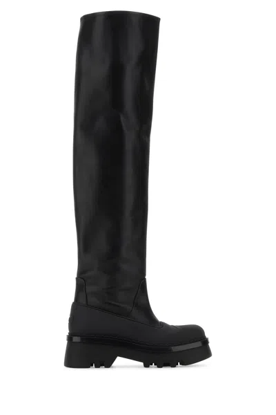 Chloé Leather Knee-high Boots With Tank Sole