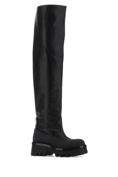 Chloé Leather Knee-high Boots With Tank Sole