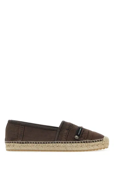 Dolce & Gabbana Canvas Denim Logo-patch Slip-on Espadrilles