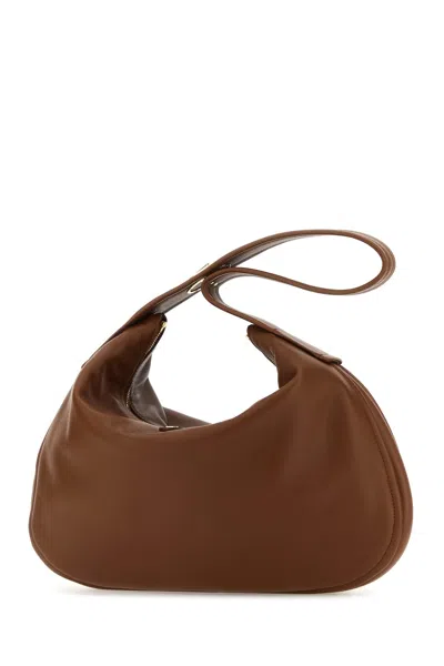 Valentino Brown Leather Large Go-hobo Shoulder Bag