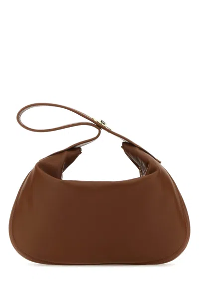 Valentino Brown Leather Large Go-hobo Shoulder Bag
