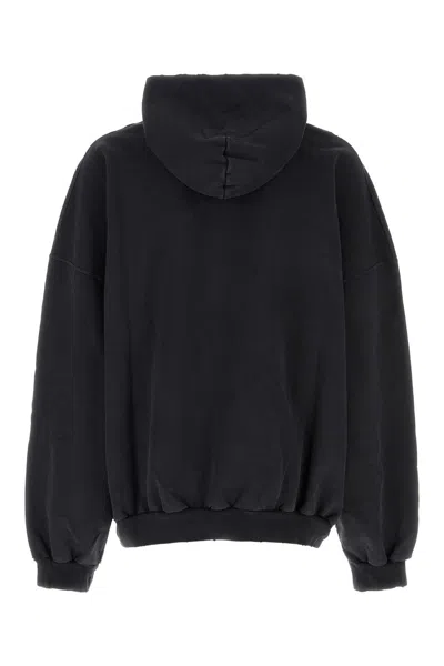 Balenciaga 3b Liquified Black Faded Sweatshirt In Black