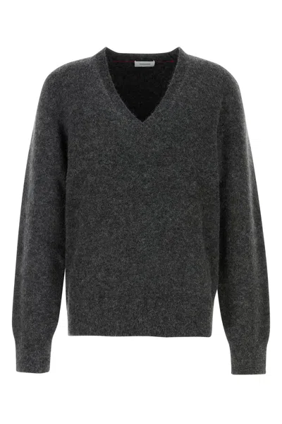 Ferragamo Charcoal Stretch Alpaca Blend Sweater
