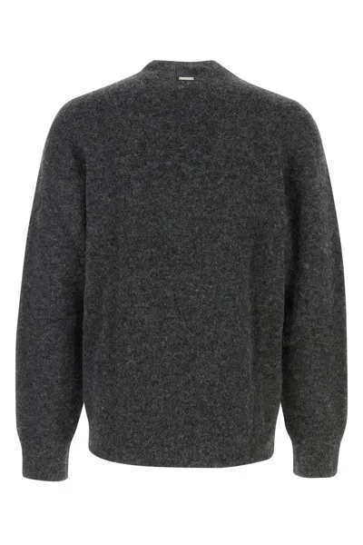 Ferragamo Charcoal Stretch Alpaca Blend Sweater