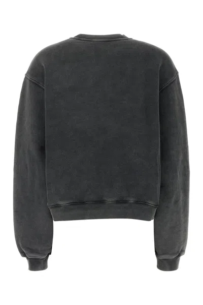 Alexander Wang T T By Alexander Wang Dark Grey Cotton Sweatshirt
