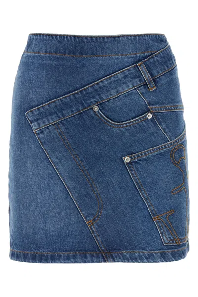 Jw Anderson Mini Skirt With Asymmetric Design And Pockets