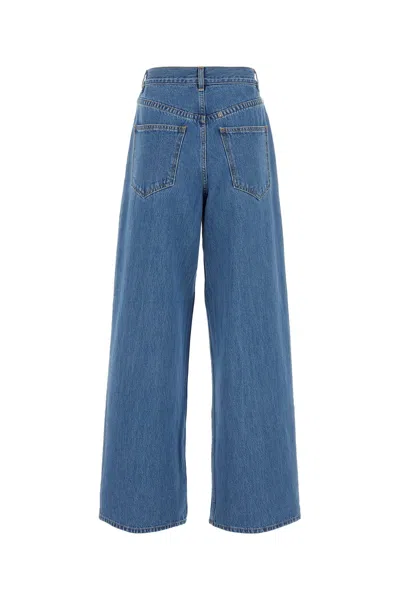 Givenchy High Waist Wide-leg Denim Trousers With Front Pleats