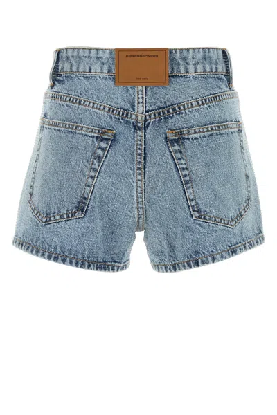 Alexander Wang Shorty High Waist Denim Shorts