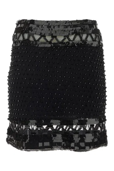 Alberta Ferretti Alberta Ferreti Embellished Mesh Mini Skirt