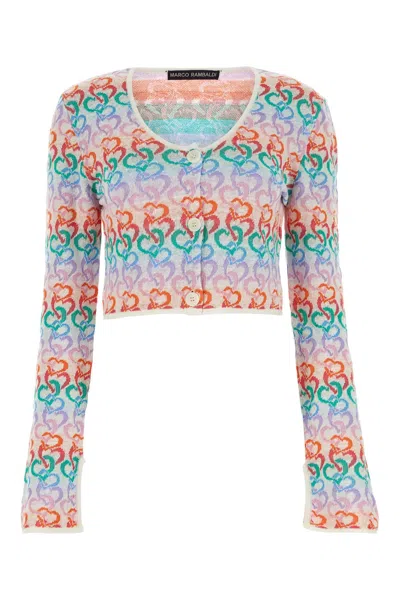 Marco Rambaldi Embroidered Linen Blend Cardigan