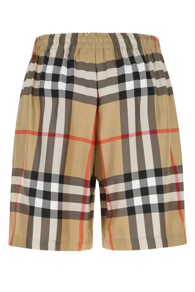 Burberry Silk Embroidered Bermuda Shorts