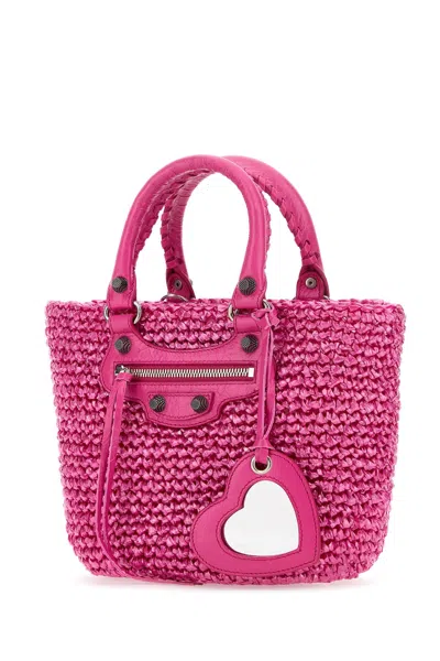 Balenciaga Le Cagole Panier Tote Bag Fuchsia