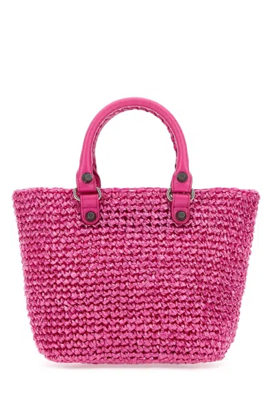 Balenciaga Le Cagole Panier Tote Bag Fuchsia
