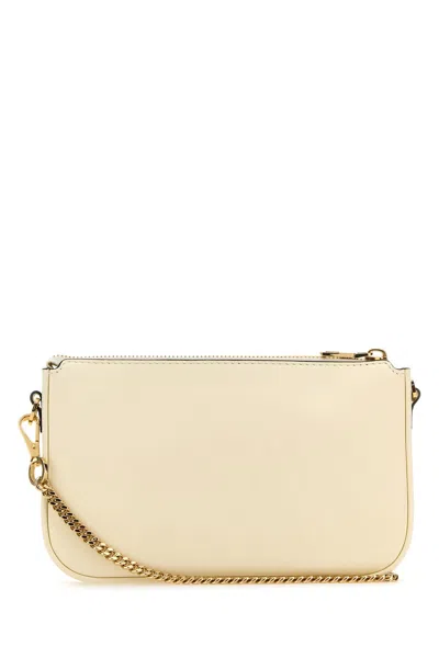 Valentino Garavani Women Ivory Leather Vlogo Crossbody Bag