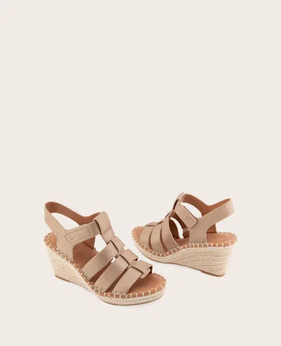 Gentle Souls Caplin Slingback Espadrille Platform Wedge Sandal In Brown