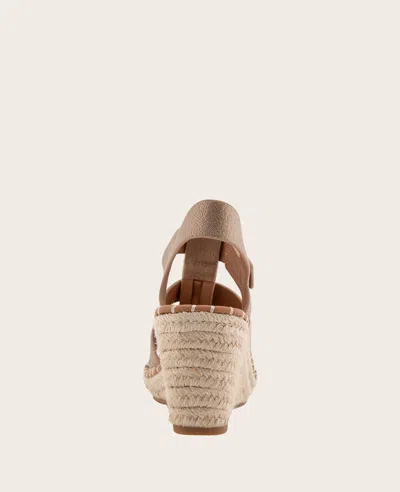 Gentle Souls Caplin Slingback Espadrille Platform Wedge Sandal In Brown