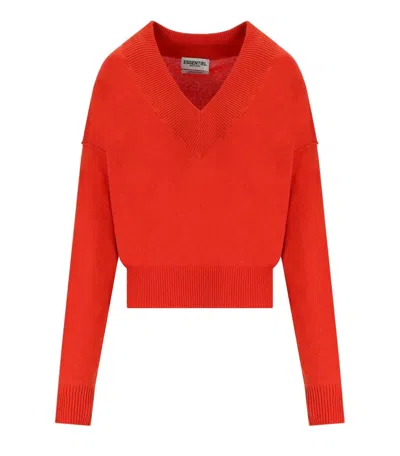 Essentiel Antwerp Gecko Orange Sweater In Red