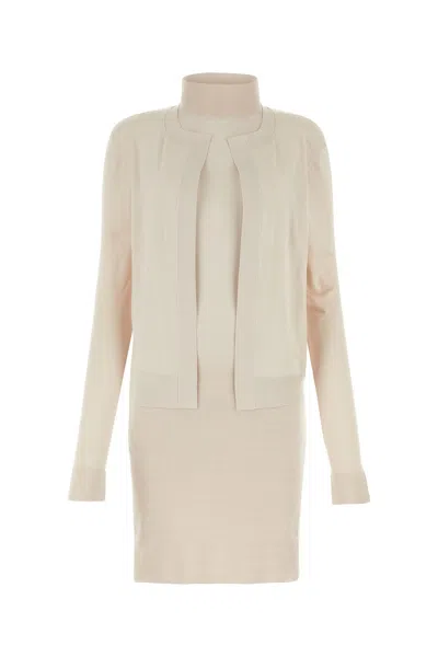 Fendi Light Pink Stretch Silk Blend Mini Dress
