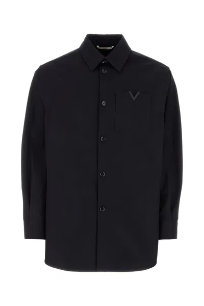 Valentino Rear Yoke Wool Blend Shirt
