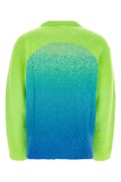 Erl Gender Inclusive Gradient Rainbow Mohair & Wool Blend Sweater