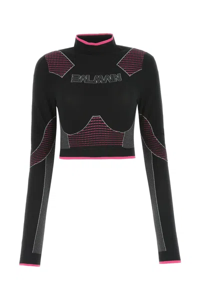 Balmain Multicolor Stretch Nylon Top