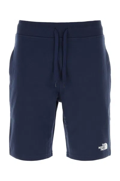Shop The North Face Navy Blue Cotton Bermuda Shorts