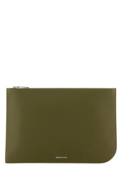 Alexander Mcqueen Large Leather Rectangular Shape Sling Pouch