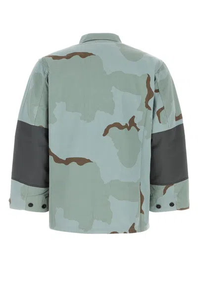 Oamc Cotton Blend Camo Shirt With Adjustable Cuffs