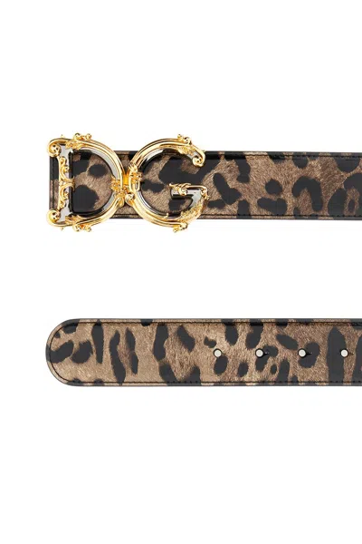 Dolce & Gabbana Printed Leather Belt