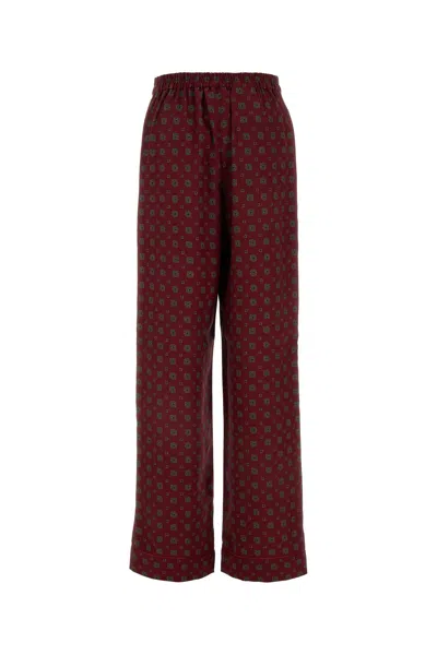 Shop Moschino Printed Silk Pant