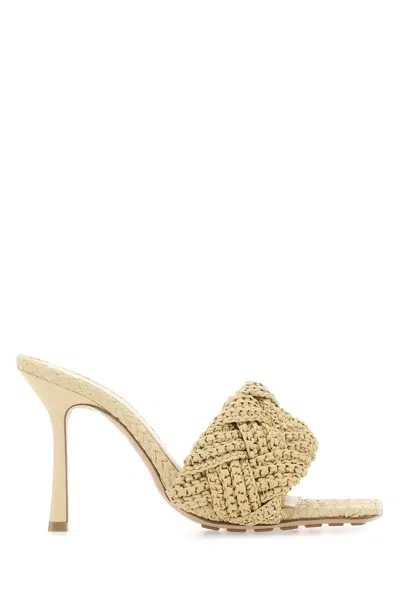 Bottega Veneta Lido 90 Raffia Intrecciato Mule