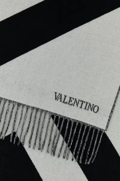 Valentino Patterned Scarf With Fringed Detail