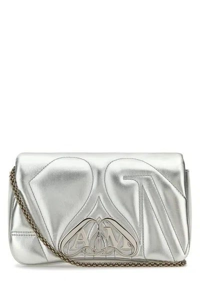 Alexander Mcqueen The Seal Mini Metallic Leather Crossbody Bag