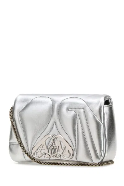 Alexander Mcqueen The Seal Mini Metallic Leather Crossbody Bag