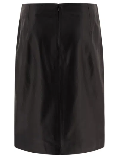 Loulou Studio Ekare Leather Midi Skirt