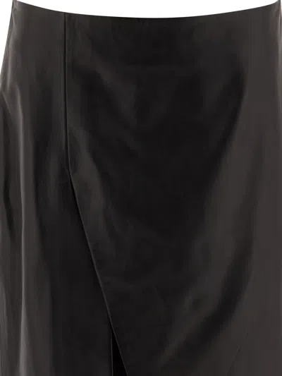Loulou Studio Ekare Leather Midi Skirt