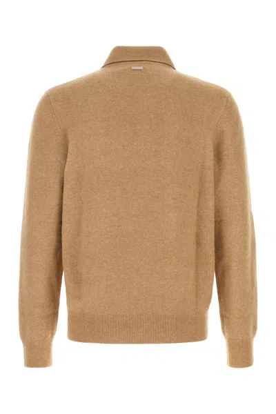 Ferragamo Stretch Camel Blend Polo Shirt