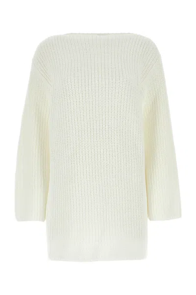 Ferragamo Cotton Oversize Sweater Ribbed Texture