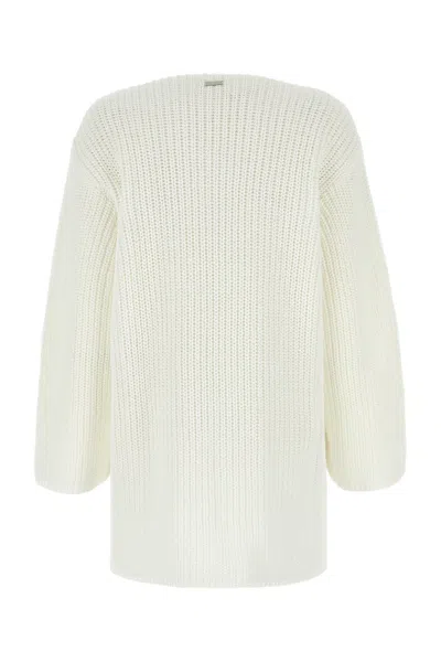 Ferragamo Cotton Oversize Sweater Ribbed Texture