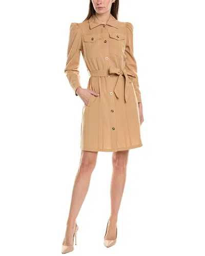 Nanette Lepore Nanette  Midi Shirtdress In Brown