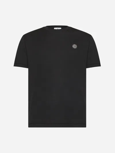 Stone Island Short-sleeved T-shirt With Compass Logo Patch