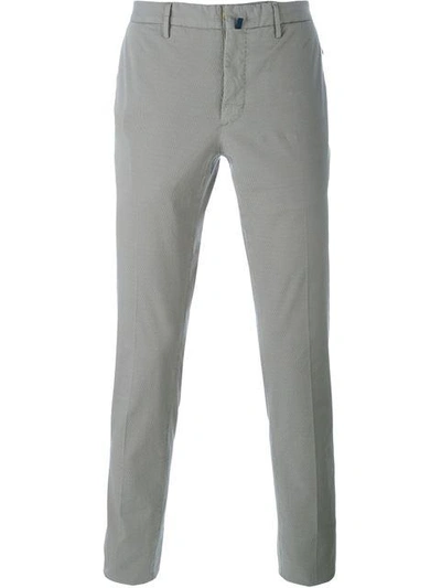 Shop Incotex Pleated Skinny Chinos In Grey