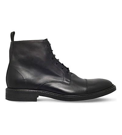 Paul Smith Jarman Cap-toe Leather Boots In Black | ModeSens