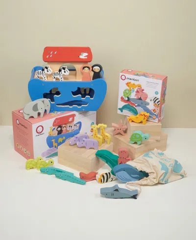Mentari Toys Noah's Sorting And Stacking Bundle In Multi