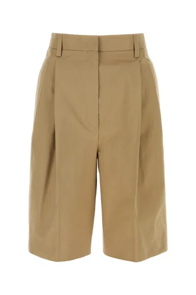 Prada Cotton Bermuda Shorts Front Pleats