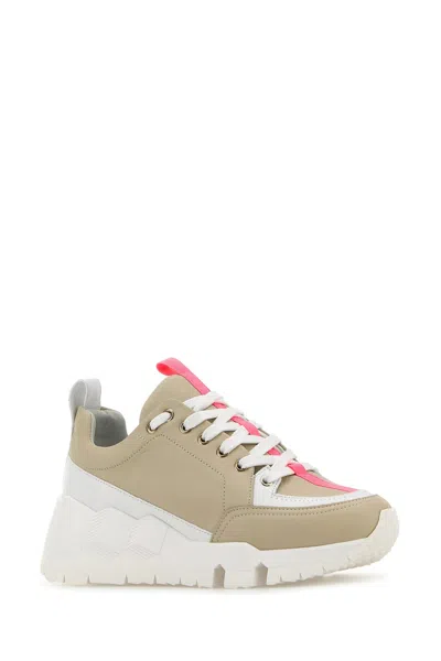 Pierre Hardy Beige Leather Street Life Sneakers