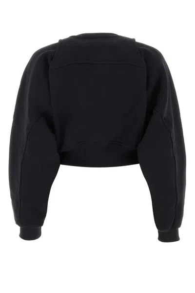 Off-white Cotton Sweatshirt With Frontal Logo