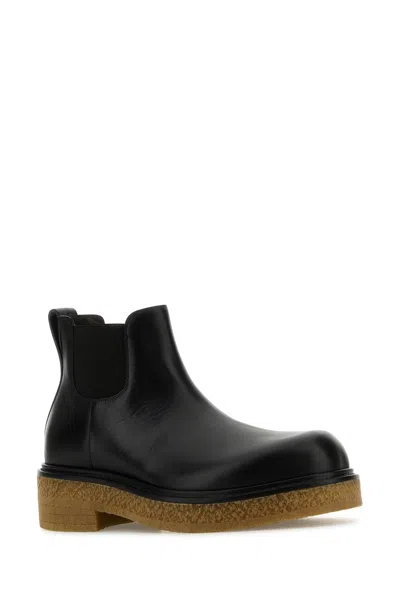 Bottega Veneta Sophisticated Leather Ankle Boots For Men